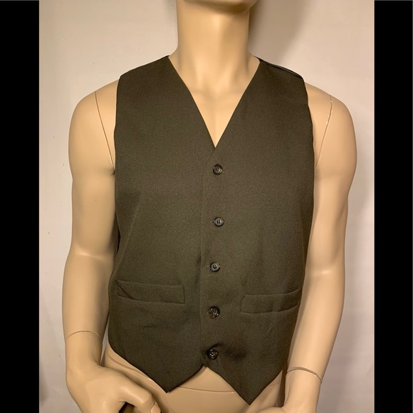 JB Trinity Jackets & Coats 525 Jb Trinity Mens Olive Vest Button